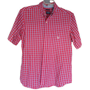 Chaps Easy Care Short Sleeve Button Shirt L
